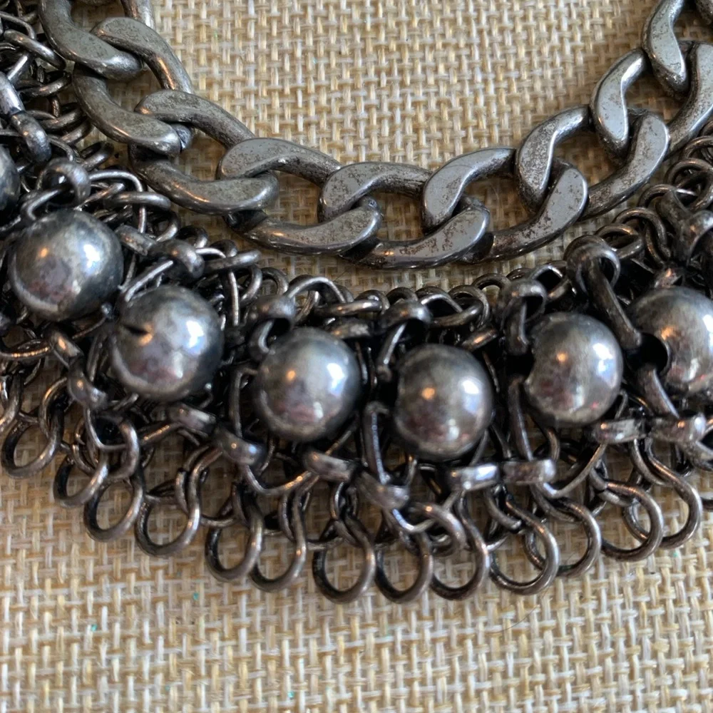 MIKA brutalist bib necklace. Big statement piece.